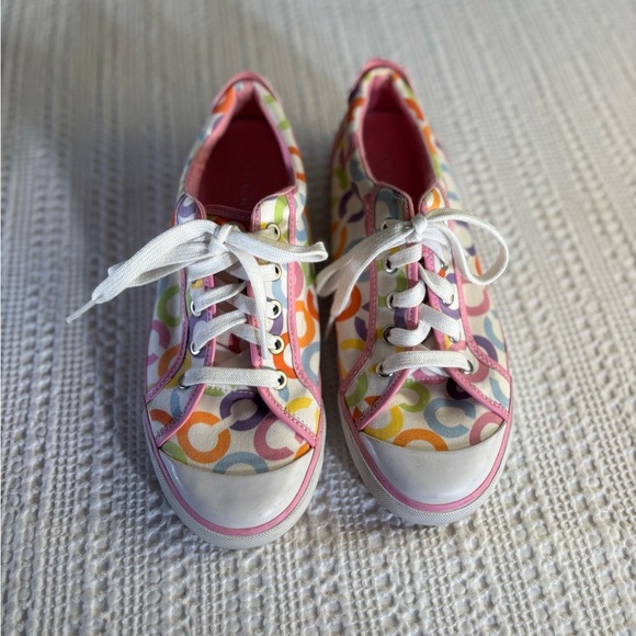 Coach Barrett Signature C Canvas Sneakers Athletic Tennis Shoes - Picture 1 of 11
